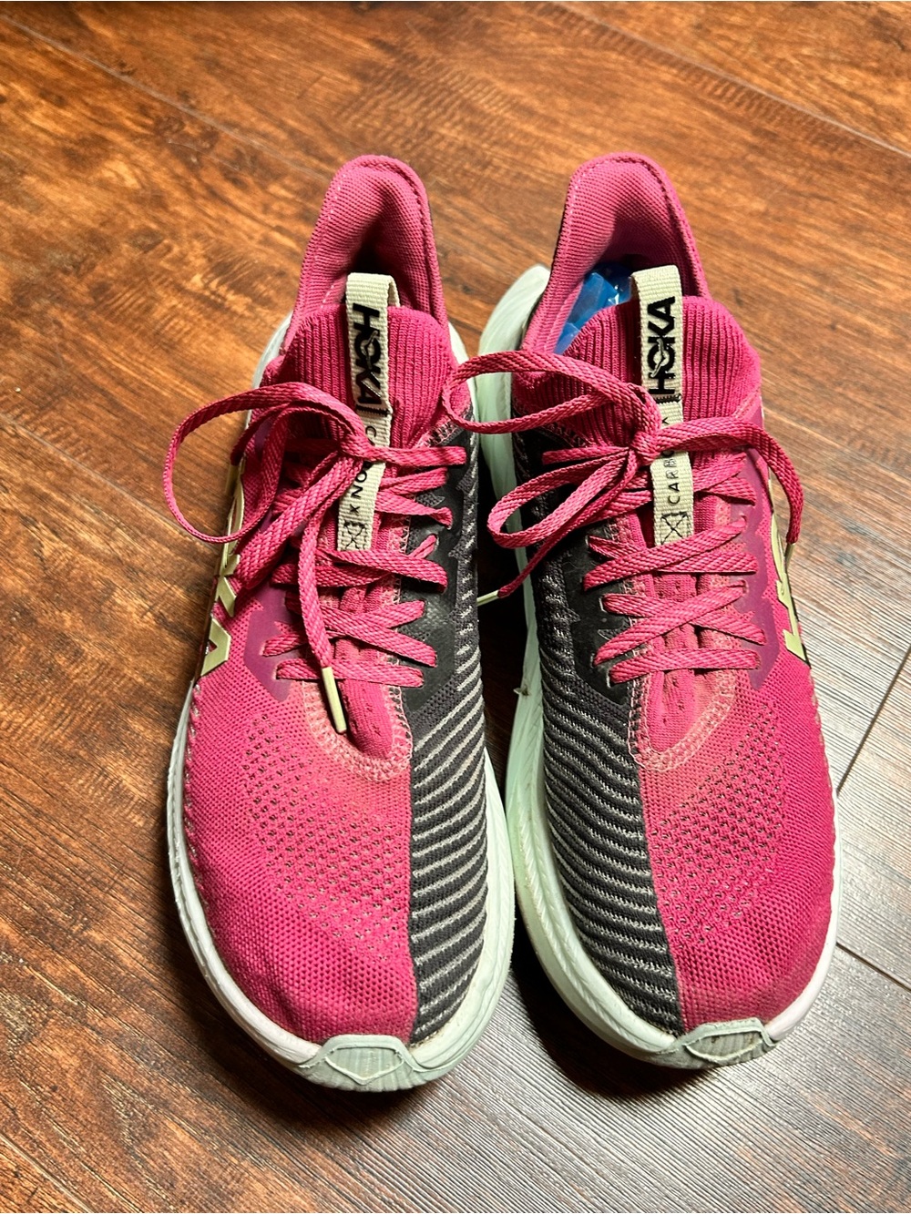 Hoka Womens Carbon X 3 one one Running Shoes Purple, Fuchsia, Black, Size 10 B - Picture 1 of 12